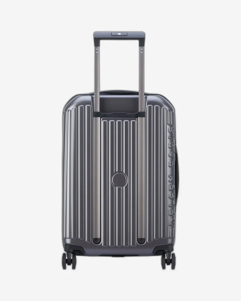 DELSEY Paris  securitime front opening 55 cm 4 double wheeled expandable cabin luggage trolley case - anthracite  | Best Price UAE